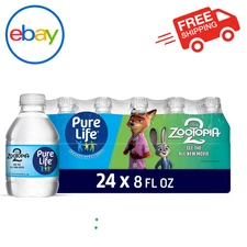 Pure Life Purified Water 8 fl oz Bottles, 24 Pack – Crisp Mineral-Enhanced Water