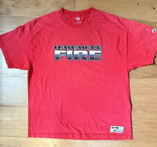 Camiseta Hawaiian Firefighters Logo Oficial Para Hombre XXL Roja EE. UU. Isla Maui Ohau