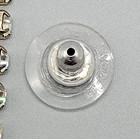 VINTAGE JOAN RIVERS SILVERTONE CRYSTAL DANGLE EARRINGS 2 1/4" — photo 3