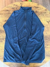 Lululemon Men's Waffle-Knit Half Zip Pullover Navy Heather Size M