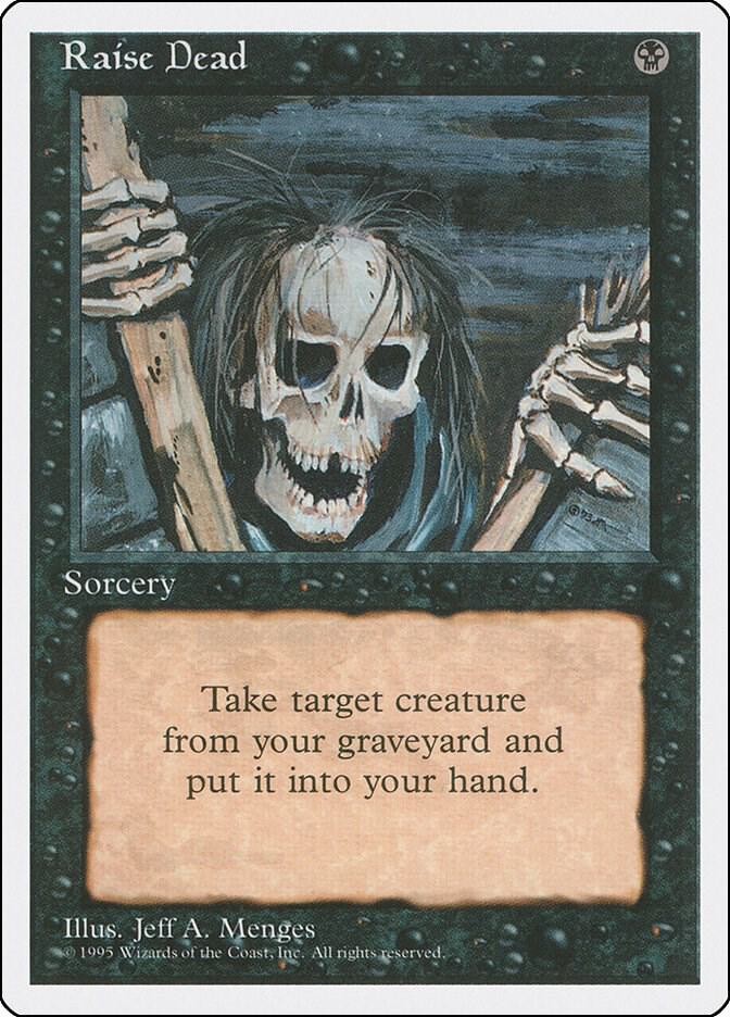 Raise Dead Fourth Edition Magic The Gathering MTG Card 1995 Near Mint
