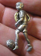 Soccer Player  Pewter? Lapel Pin   #28