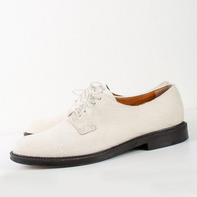 Church's Shannon Derby Shoes Womens EU 38 White Calf Hair Pony