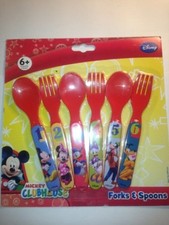 Mickey Mouse Six Piece Fork  Spoon Set