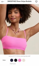 Aerie SMOOTHEZ Hot Pink Ribbed Wireless Bralette - Women s Size Medium - NWT