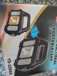 LED Worklight YD-2205A Portable Rechargeable USB Solar Cordless Handheld Black