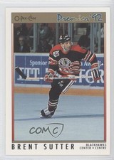 1991-92 O-Pee-Chee Premier Brent Sutter #156 t4m