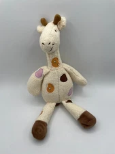 Cocalo Baby Giraffe Jacana 16" Cream Tan Orange Purple Polka Dot Plush Lovey 18"