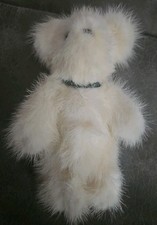 Mink Fur Vtg Teddy Bear 8" Tall Standing Beige Jointed Adorable 