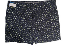 NEW Size 42 Mens Roundtree  Yorke Performance Chino Shorts WineGlass 7"I Caviar