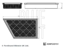 Luftfilter Filtereinsatz ADBP220151 BLUE PRINT