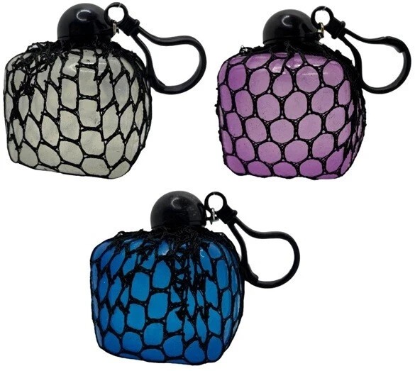 Squishy Mesh Cube Squeeze Fidget Toy Stress Ball 1Pc Assortment