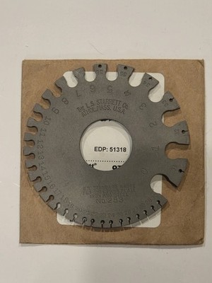 Starrett 283 U.S. Standard Gage, Nos 0-36 & .3125''-.007'' Range