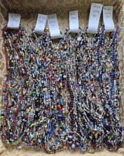 #100-From New Orleans Mardi Gras/ Parade-Glass Carnival Beads-lot of 1 dozen #100-From New Orleans Mardi Gras/ Parade-Glass Carnival Beads-lot of 1 dozen