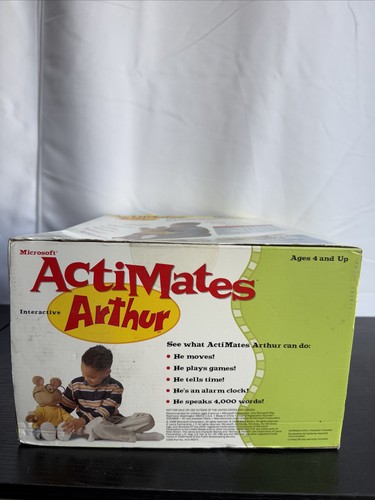 1998 Microsoft Actimates Arthur Interactive Talking Plush Brand New In Box - Picture 6 of 9