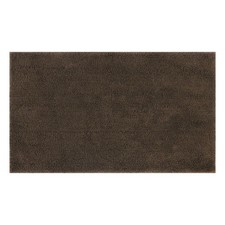 Soft Non-Slip Bathroom Rug Quick-Dry Absorbent Brown Basketweave Carpet Mat