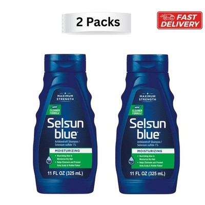 Selsun Blue Medicated Maximum Strength Dandruff Shampoo, 11 fl oz (2 Pack)