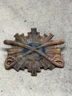 Civil War Sheridan Cavalry Corps Headgear Badge Insignia with Crossed Sabers