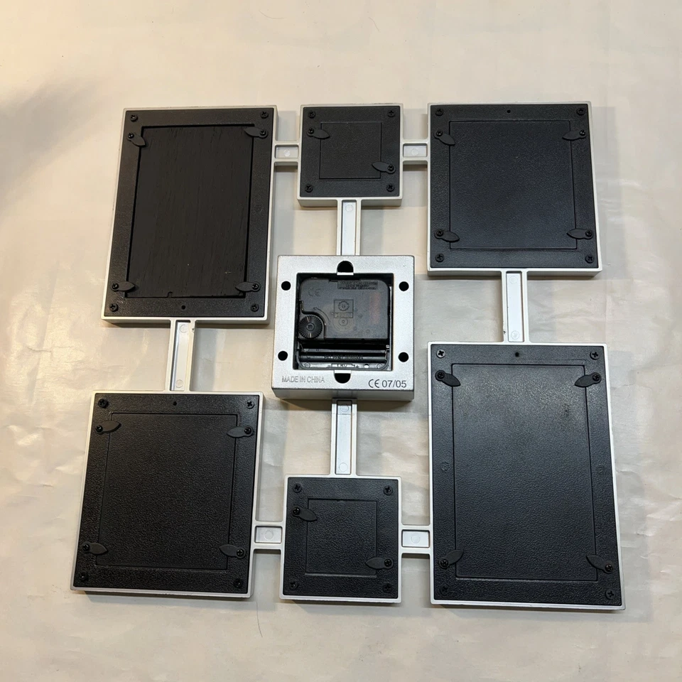 Picture/Photo Frame Wall Clock w/6 Spots for Pictures - Image 4 of 4