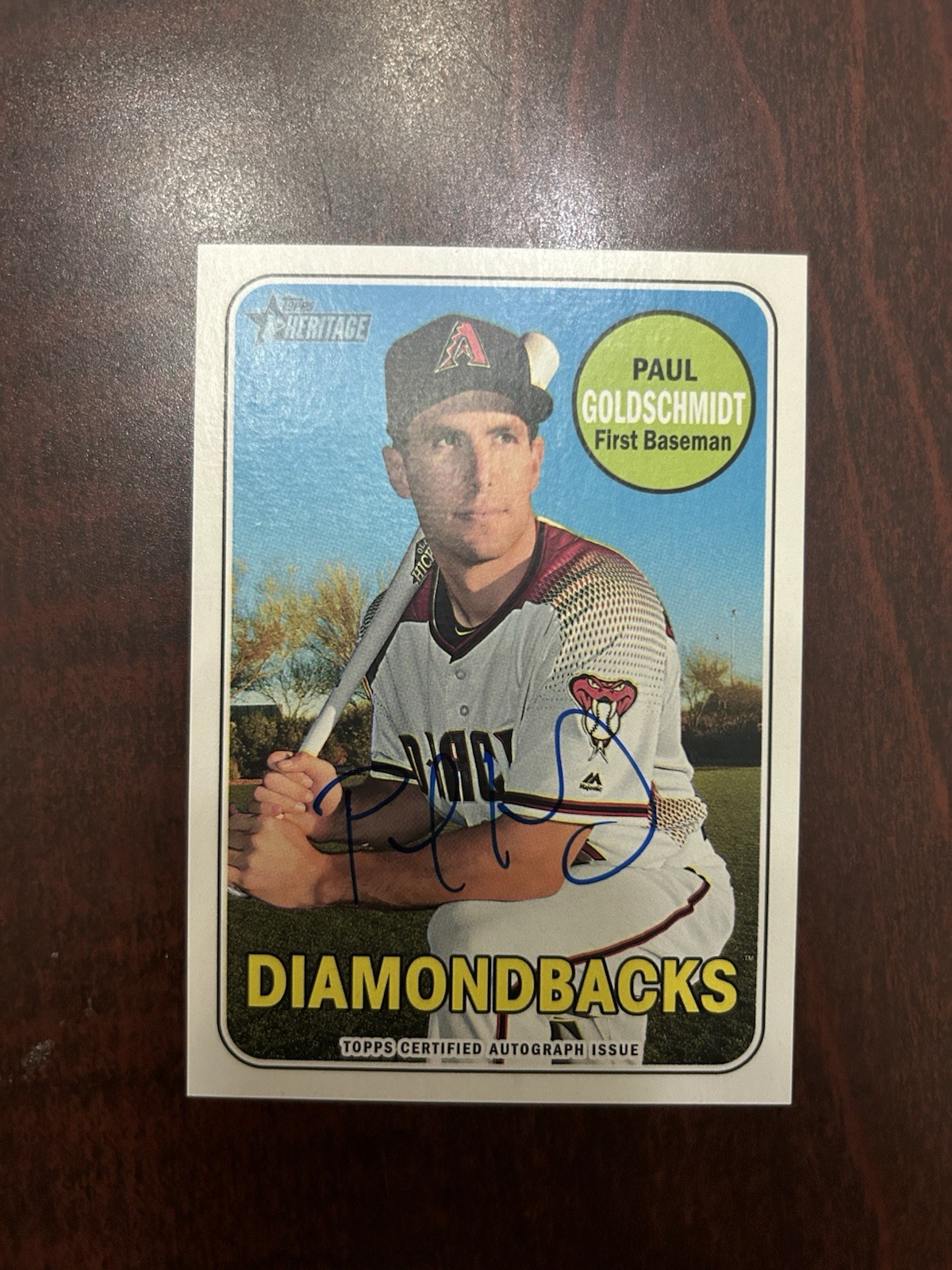 2018 Topps Heritage Real One Auto Paul Goldschmidt #ROA-PG Auto