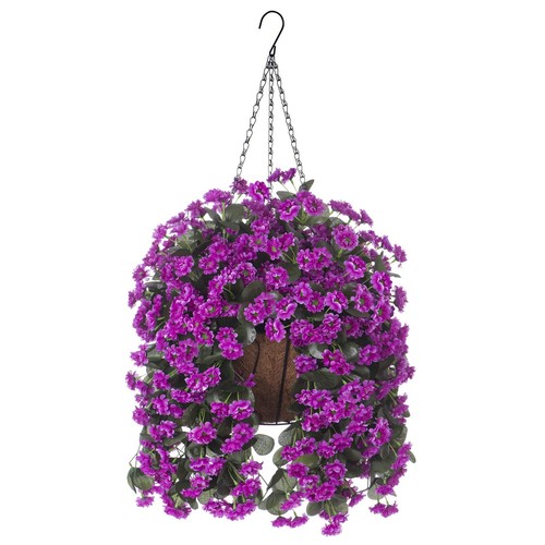 Hanging Baskets Artificial Flowers for Outdoor Interior Decor, Artificial Dai...