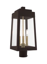 Livex Lighting 20856 Bronze Oslo 3-Light 20"H Outdoor Single Head Post Light