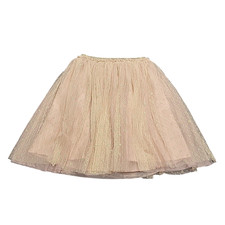 Girls Holiday Pull On Dressy Skirt - Cat  Jack Gold Embroidery Size Medium 8