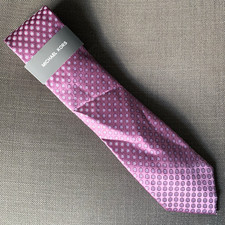 Michael Kors Men's Neck Tie Schooner Neat Lavender Silk Blend MSRP 69.50