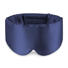 Zenssia 100 Mulberry Silk Sleep Mask Eye 1 Count Pack of 1 , Dark Blue