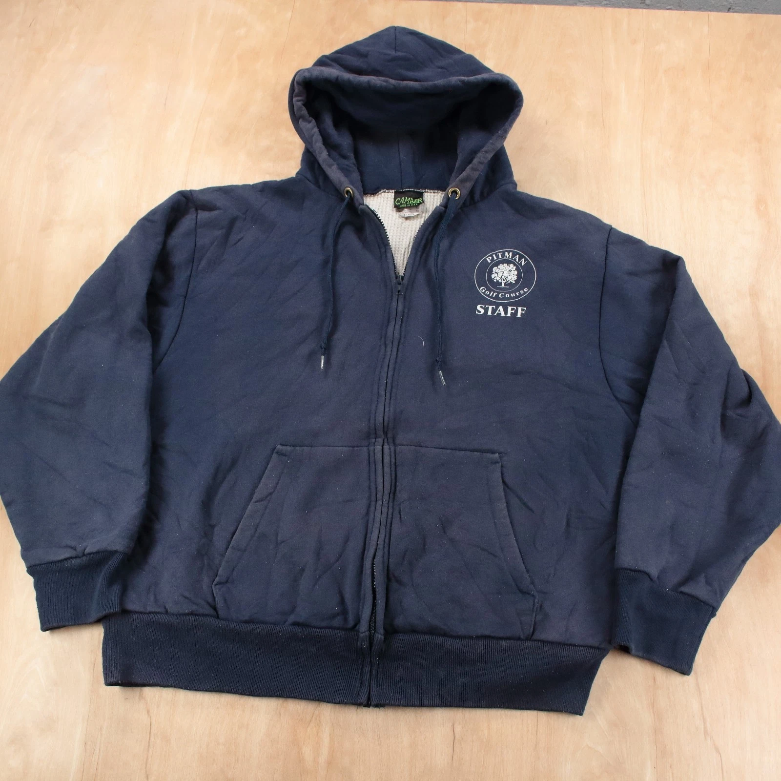CAMBER thermal lined full zip work hoodie sweatshirt XL pitman golf course staff