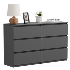 Schubladenschrank Kommode 100 cm schwarz matt geräumig modern einfache Montage