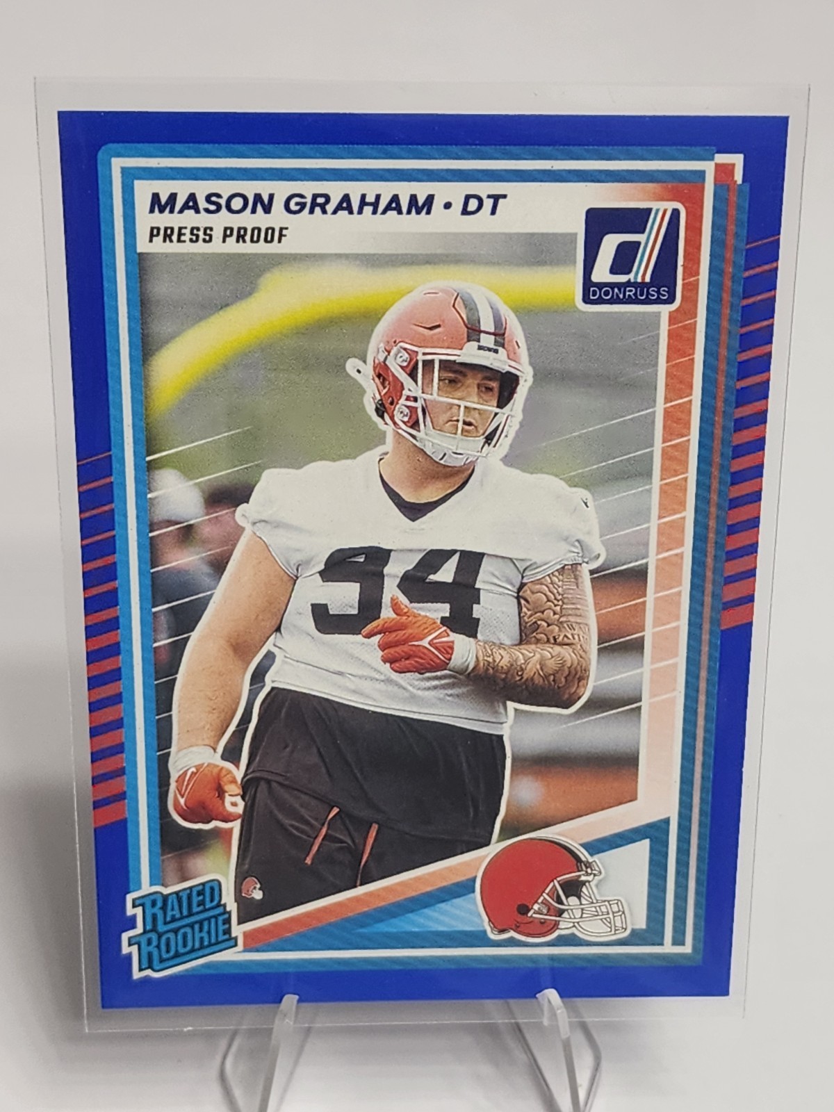 2025 Panini Donruss - Rated Rookie Mason Graham #340 Press Proof Blue (RC)