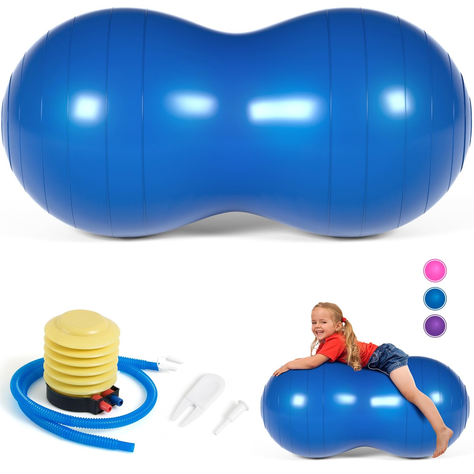 Ballon exercice enfant 90x45cm pour canaliser l'énergie et rester assis
