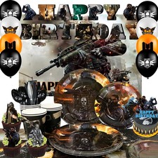 Call of Duty Themed Kids Birthday Party Tableware Decoration Supplies Set Topper