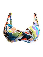 Anne Cole Women's Printed Twist-Front Underwire Swim Top 38C/40B, Multi 