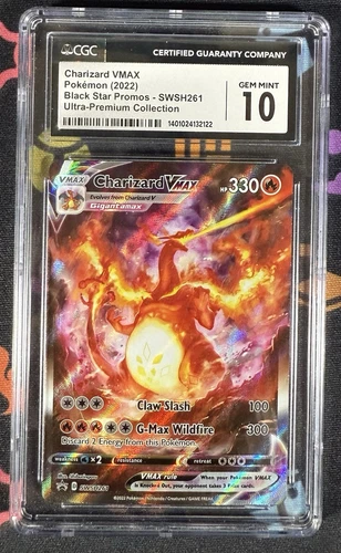 🔥🔥🔥 CGC 10 Charizard VMAX SWSH261 Black Star Promo Ultra Premium Collection