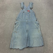 Dickies Dungarees Adult 32x7 Blue Bib Overalls Denim Workwear Carpenter Mens