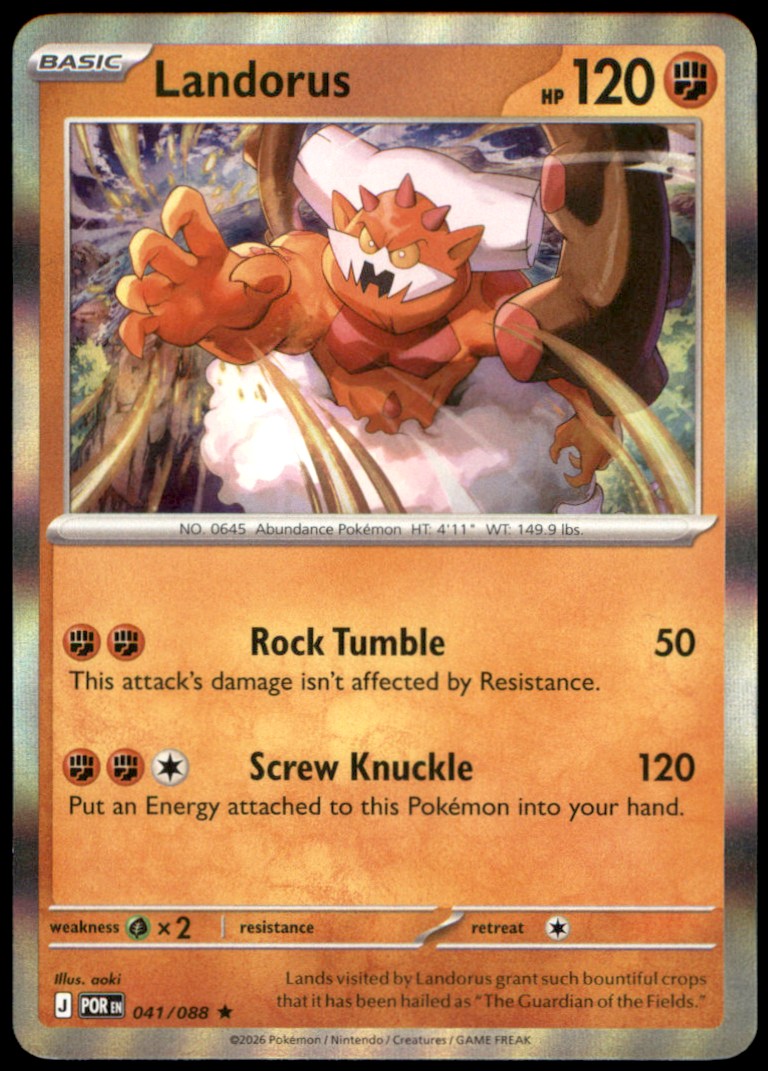 Landorus 041/088 ME03: Perfect Order Rare Holofoil NM Pokemon TCG