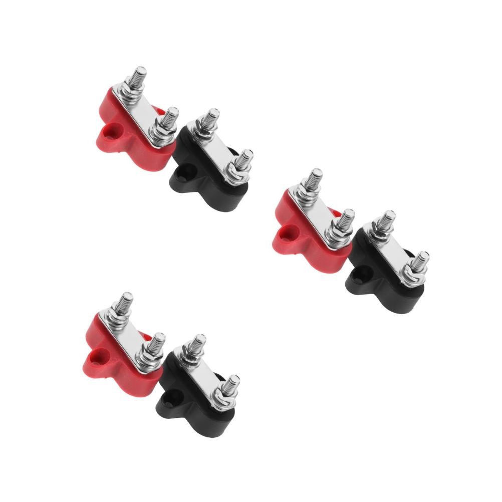 Set of 3 Battery Post Connectors Automotive M6 Terminal Bus Bar Fasteners Car