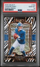 2025 Panini Select - PSA 10 Jaxson Dart Rookie HOBBY BOX ZEBRA PRIZM CASE HIT RC