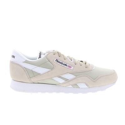 Reebok Classic Nylon Mens Beige Suede Lace Up Lifestyle Sneakers Shoes