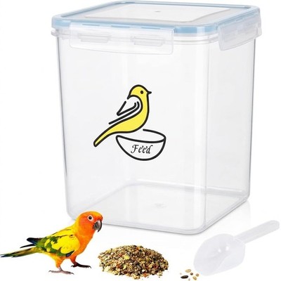 Bird Seed Storage Container,5.49Qt/5.2L Airtight Bird Food Container,Birds Se...