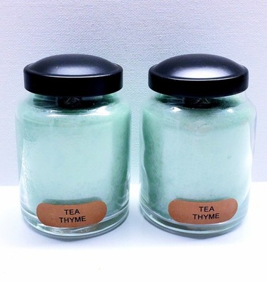 TEA THYME - A Cheerful Giver Baby Jar Single Wick Candle, 6 oz (2 pcs)