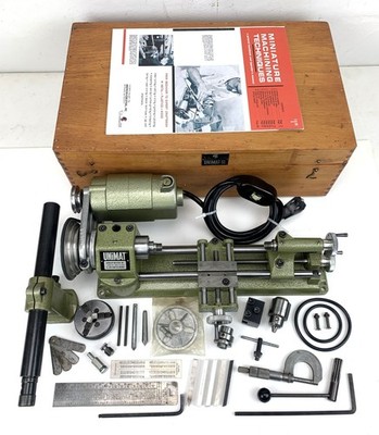 VINTAGE ORIGINAL AUSTRIA UNIMAT ALUMINUM MODEL SL-1000 MINI LATHE.