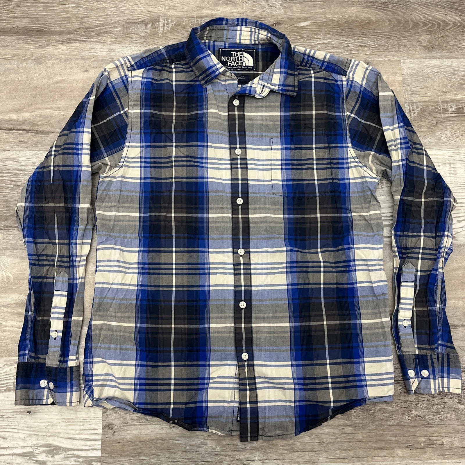 The North Face California Heritage Plaid Long Sleeve Button Up Shirt Mens Medium