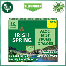 Irish Spring Bar Soap for Men, Original Clean Mens Bar Soap, 12Pack, 3.7 Oz Blue