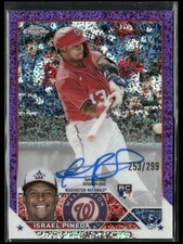 2023 Topps Chrome Update #RA-IP Israel Pineda Autographs Purple Speckle #/299