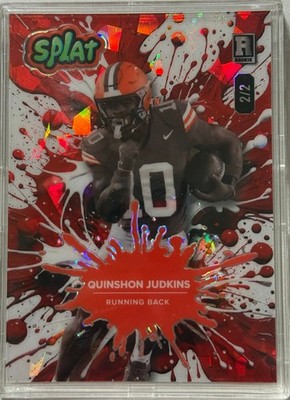   Quinshon Judkins Rookie Card 2025 Splat Cracked Ice 2/2   Cleveland Browns  