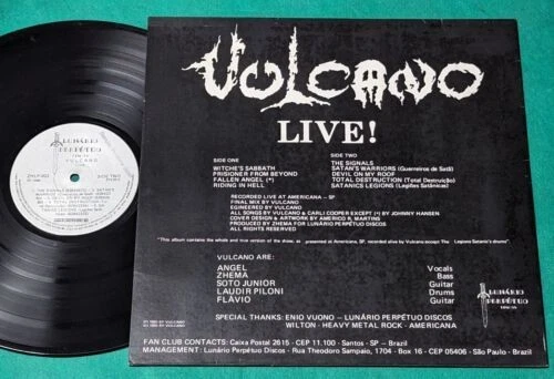 Vulcano - Live BRAZIL 1st PRESS 1985 Lunario Perpetuo Records - Image 2 of 3