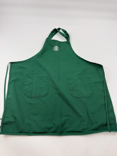 Starbucks Apron Adult One Size Green Barista Uniform Twill Logo Pockets